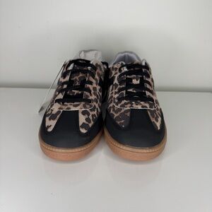 No Boundaries Leopard Print Memory Foam Sport Sneakers - Black, Brown, White